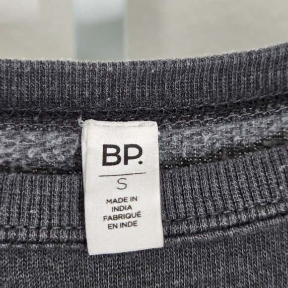 BP Peplum Crewneck Sweatshirt - Soft Black Casual Long Sleeve Top Size S NWOT - Picture 7 of 8